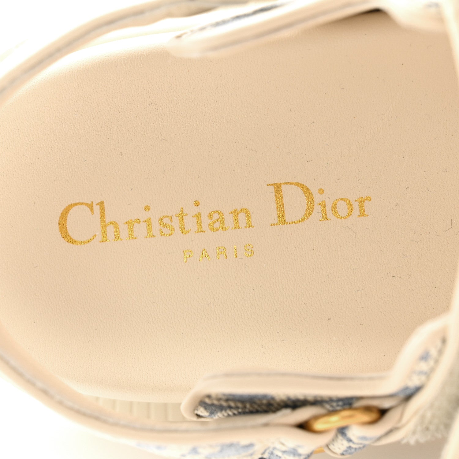 Christian Dior Oblique Raffia Chambray Jacquard Dioract Sandals 38 Blue Ecru 6 of 8