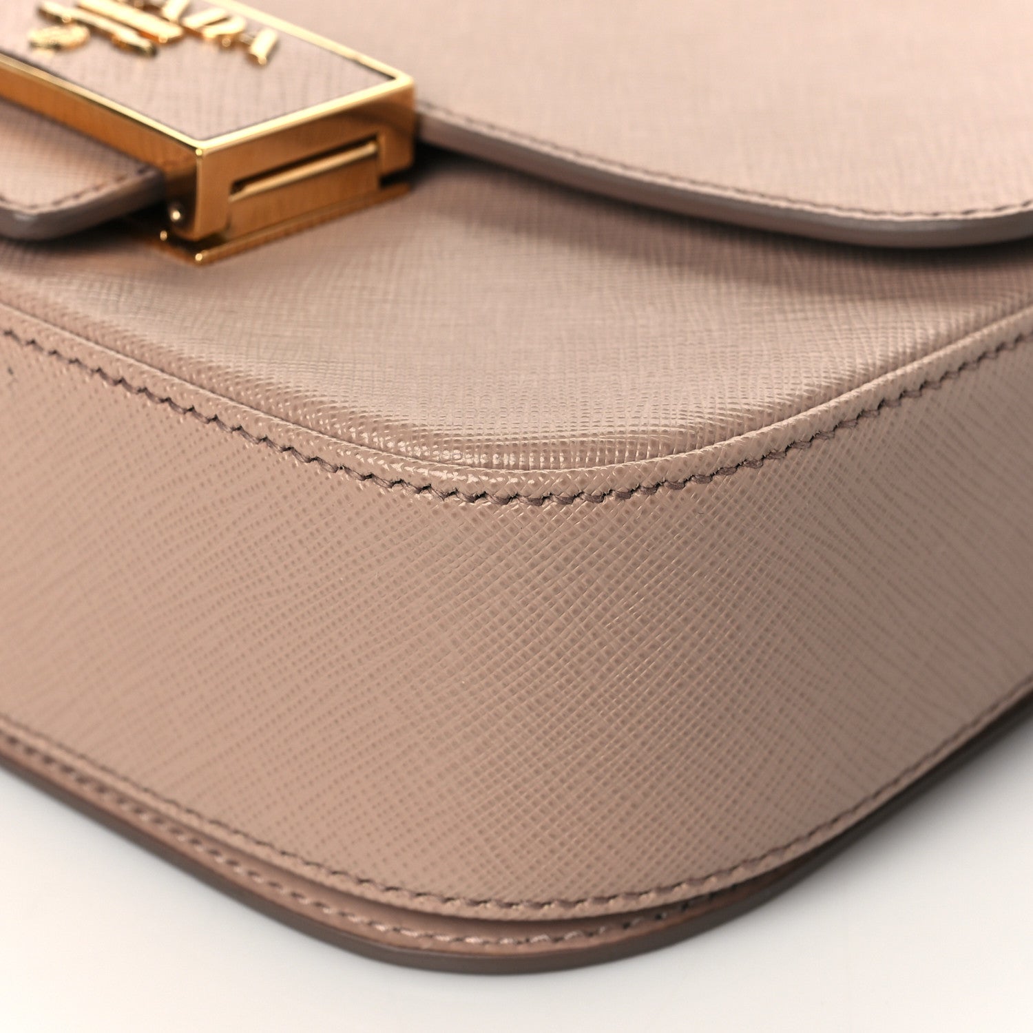 Prada Saffiano Lux Embleme Flap Shoulder Bag Cipria 9 of 9