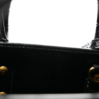 Saint Laurent Calfskin Crocodile Embossed Nano Sac De Jour Black 11 of 14