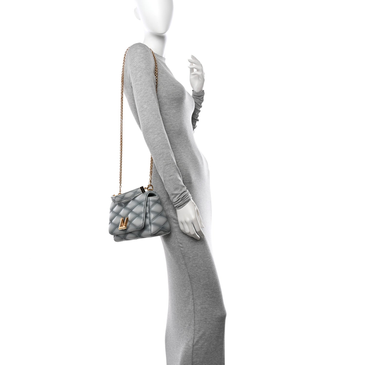 Louis Vuitton Lambskin Malletage GO-14 MM Ecume 2 of 11