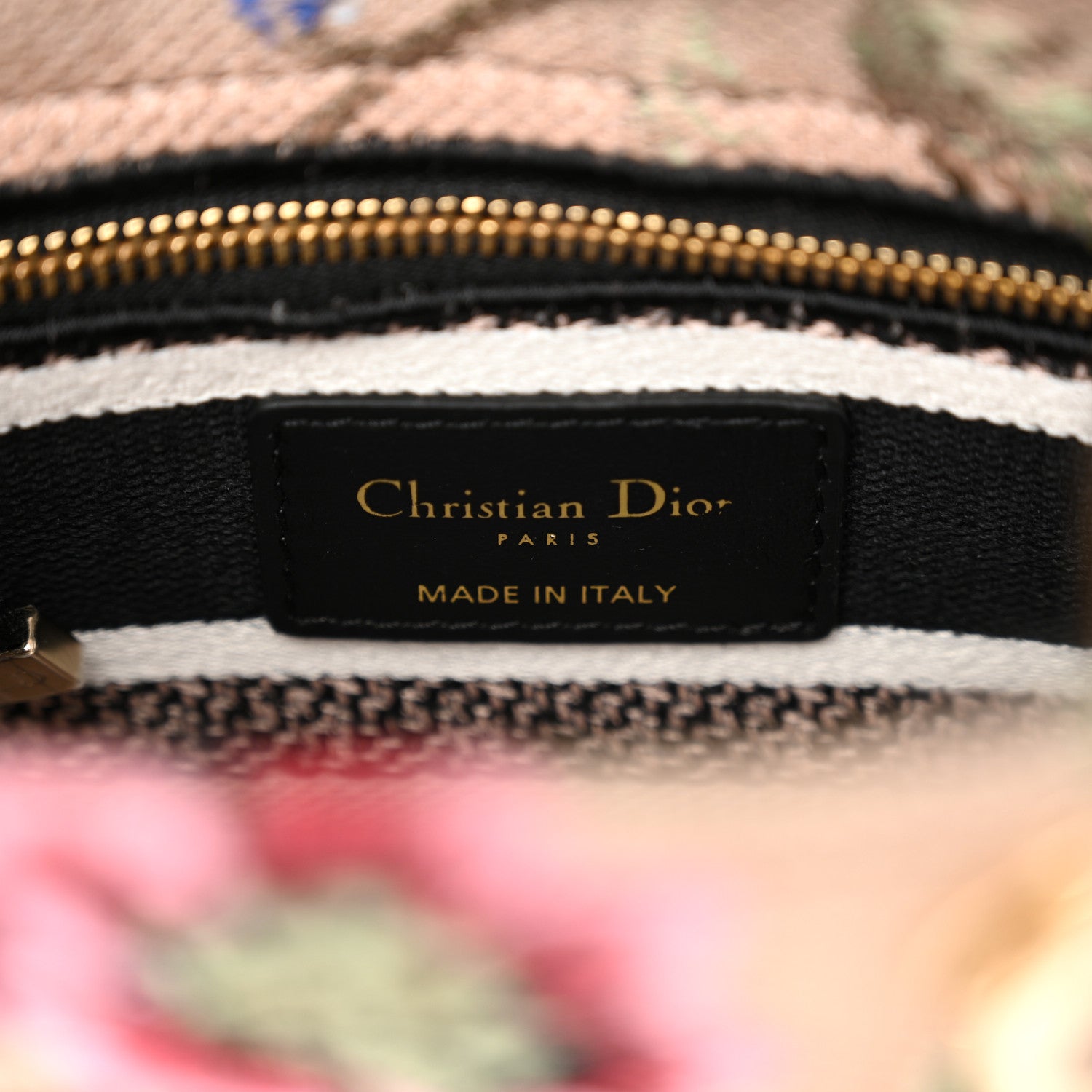 Christian Dior Canvas Mille Fleurs Embroidered Mini Lady D-Lite  Beige Multicolor 7 of 11