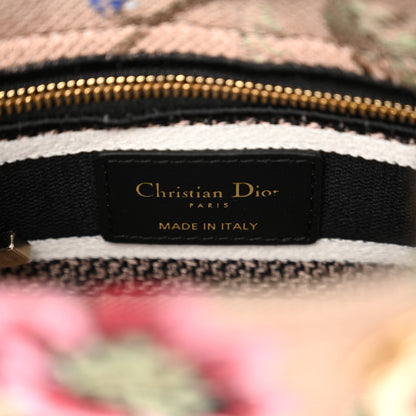 Christian Dior Canvas Mille Fleurs Embroidered Mini Lady D-Lite  Beige Multicolor 7 of 11