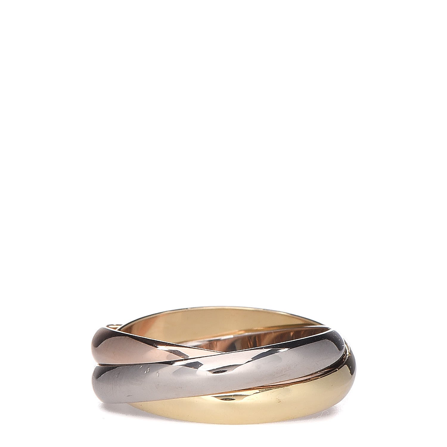Cartier 18K Pink Yellow White Gold Small Trinity Ring 51 5.75 3 of 7