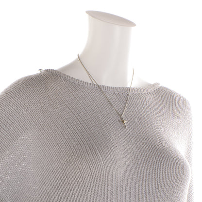 David Yurman Sterling Silver 14K Yellow Gold Diamond 32mm X Cross Pendant Necklace 2 of 6