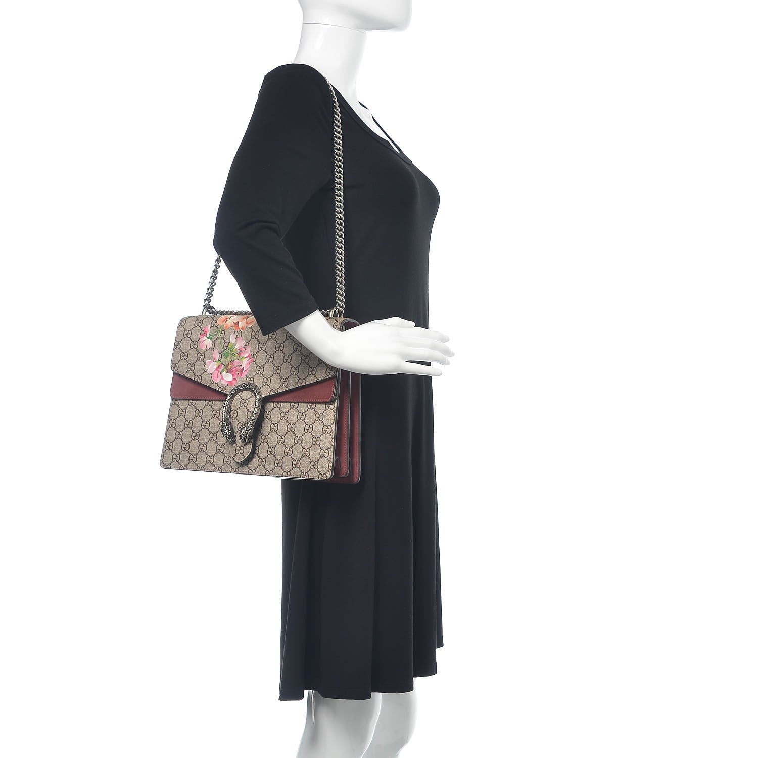 Gucci GG Supreme Monogram Blooms Mini Dionysus Shoulder Bag Beige Multicolor Dry Rose 2 of 12