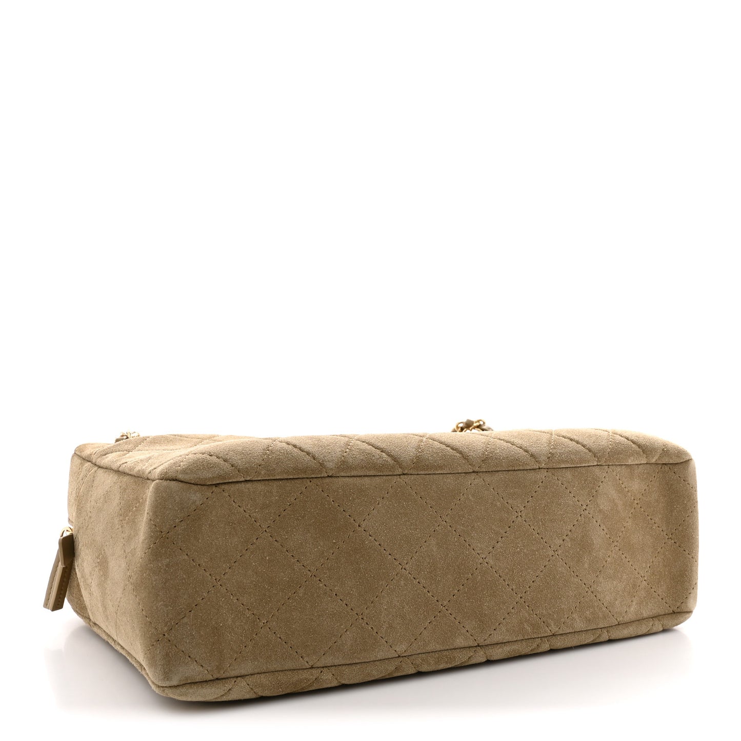 Suede Quilted Camerissimo Case Dark Beige