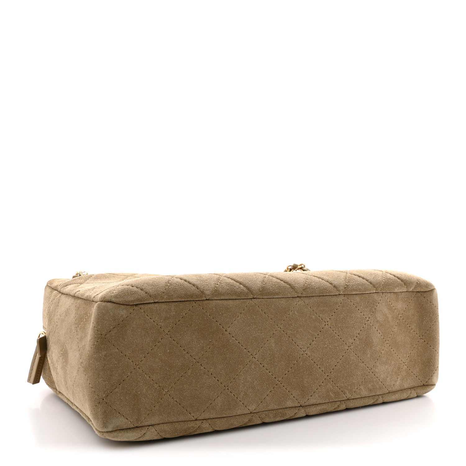 Chanel Suede Quilted Camerissimo Case Dark Beige 4 of 11