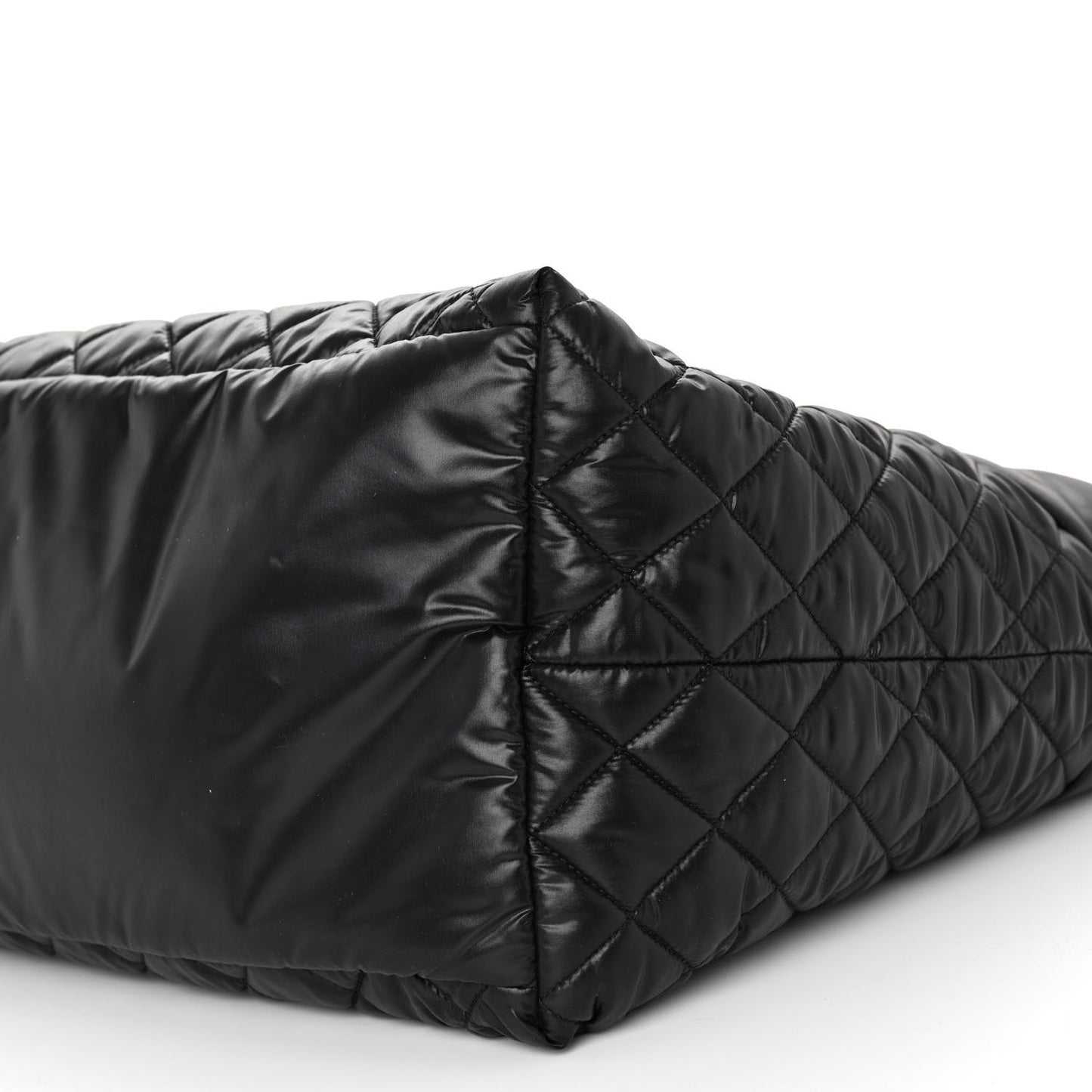 Nylon Quilted Large Coco Cocoon Tote Black