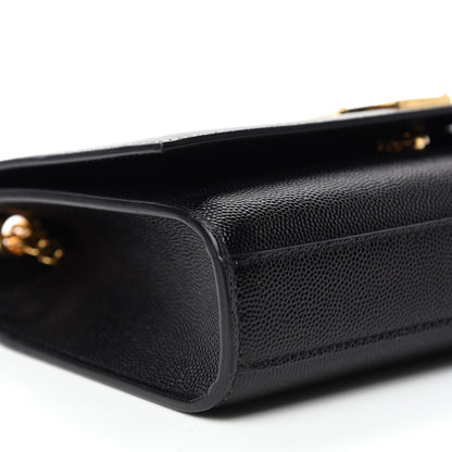Saint Laurent Grain De Poudre Small Monogram Kate Satchel Black 6 of 11