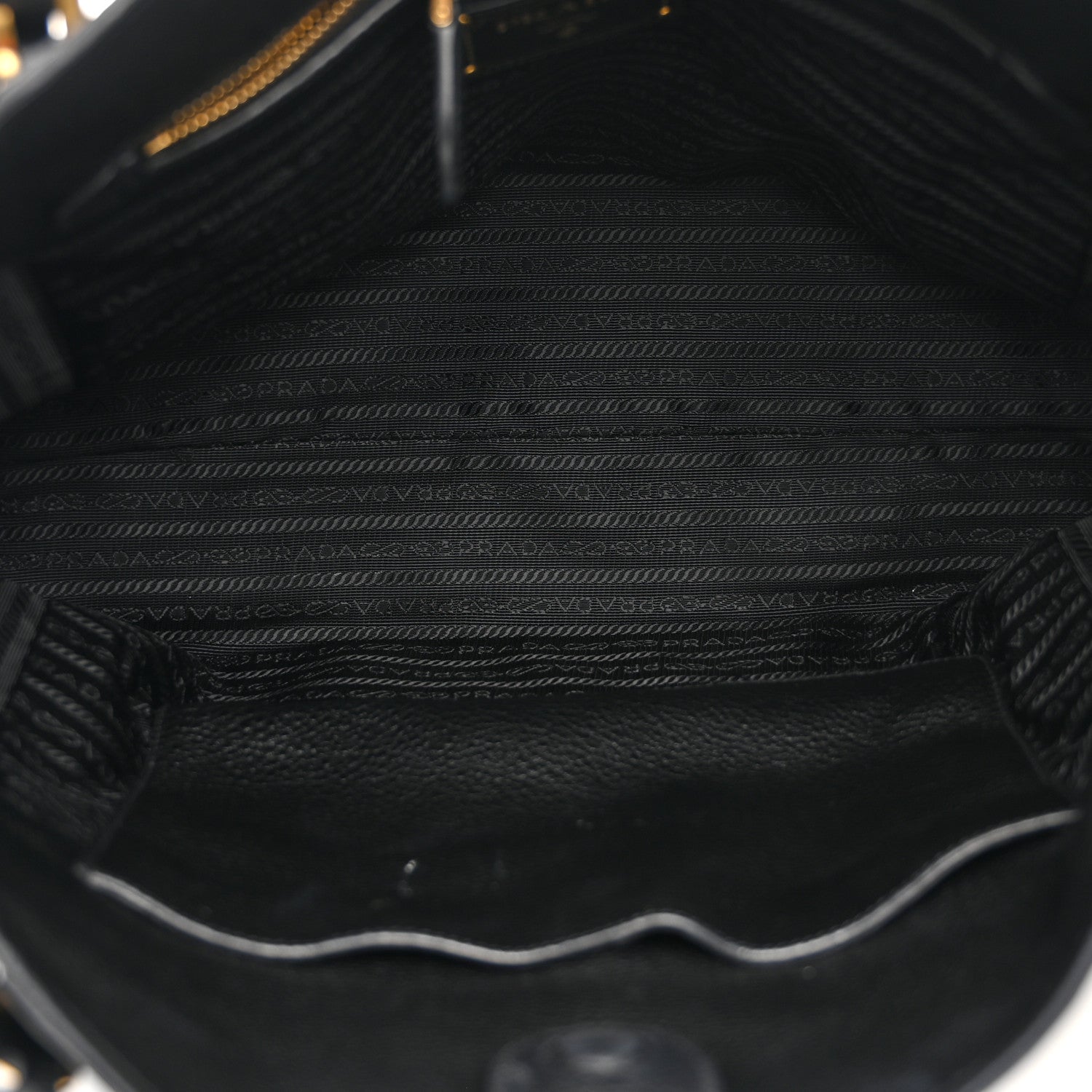 Prada Vitello Daino Shopping Tote Black 5 of 11