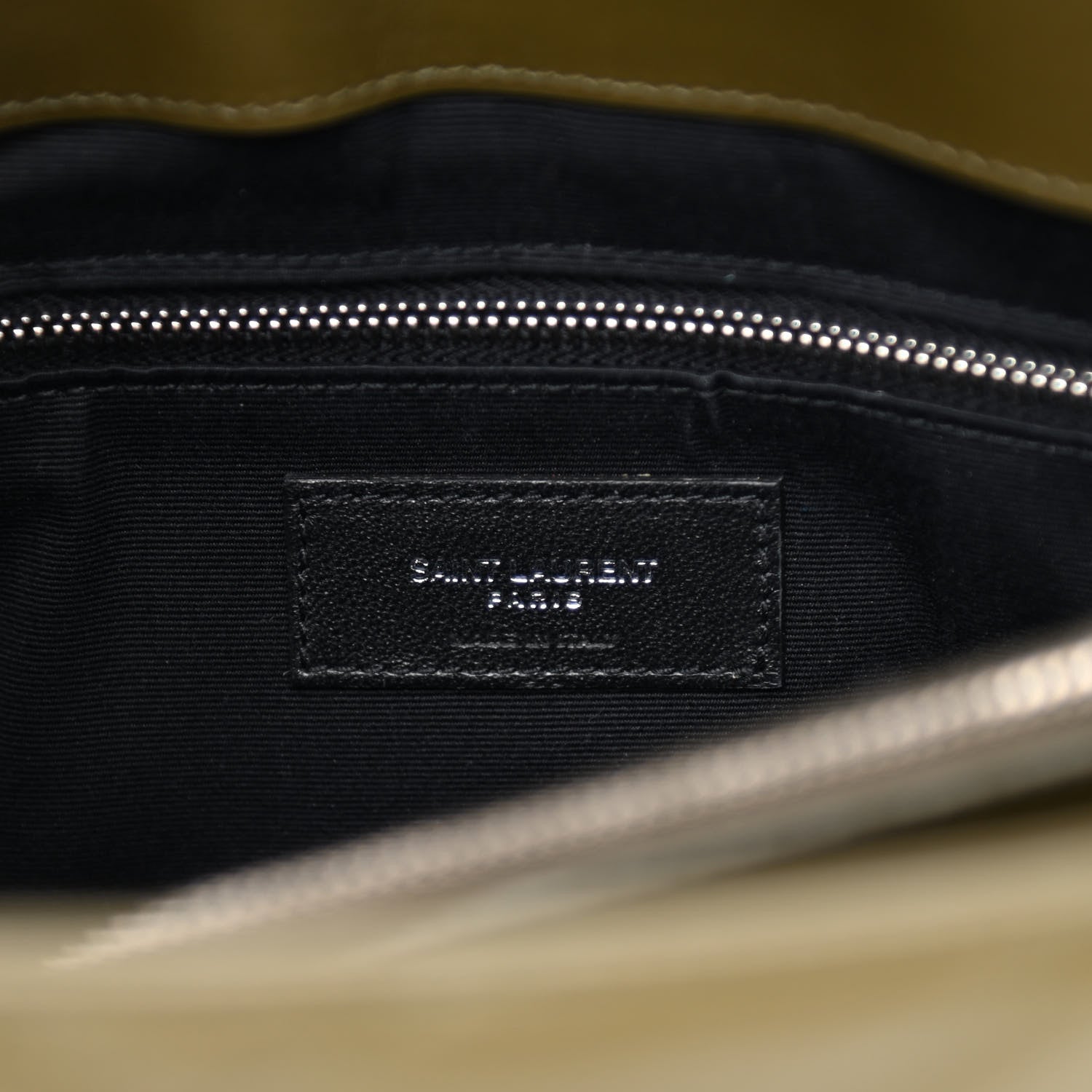 Saint Laurent Calfskin Y Quilted Monogram Medium Loulou Chain Satchel Military Olive 7 of 11