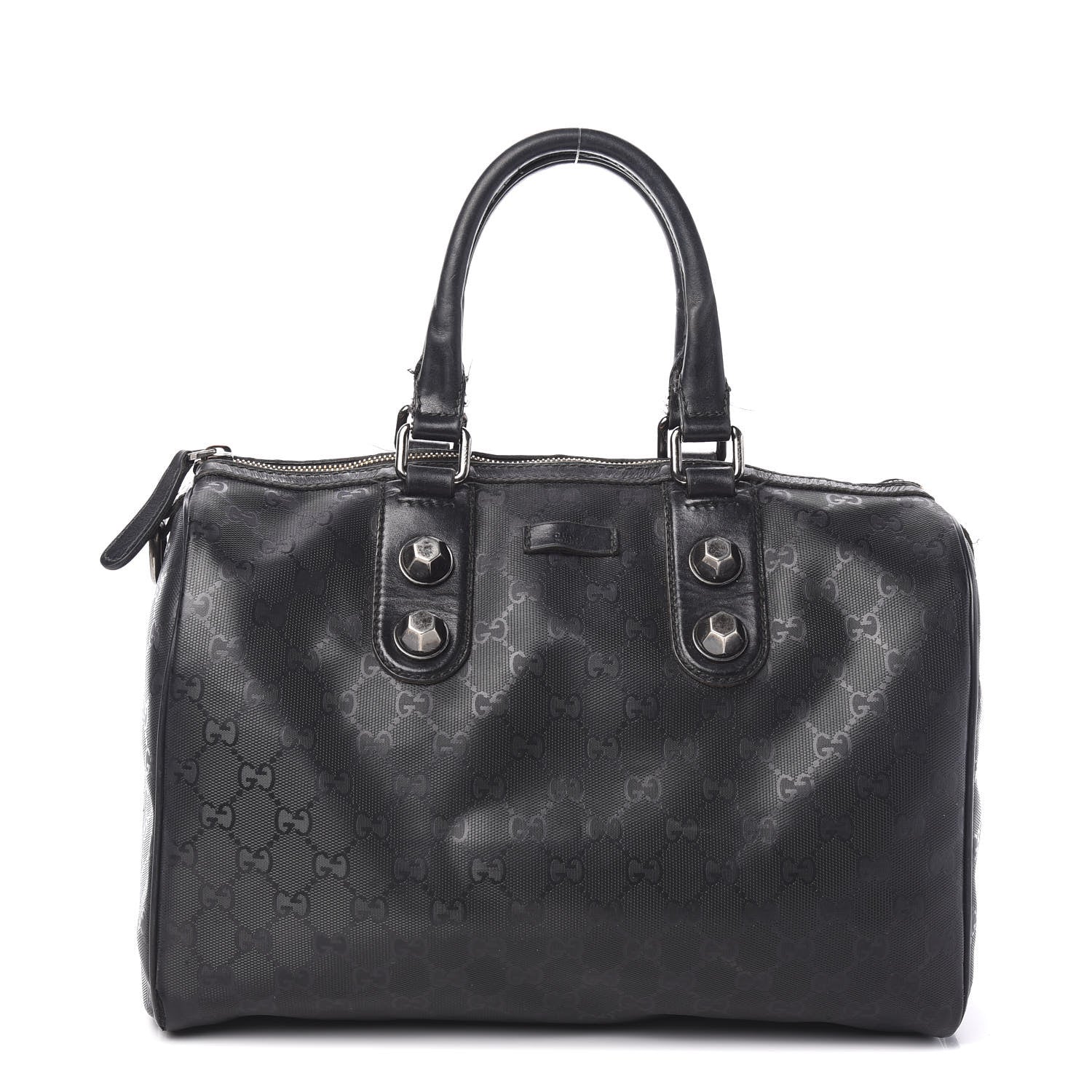 Gucci Imprime Monogram Medium Joy Stud Boston Black 1 of 14