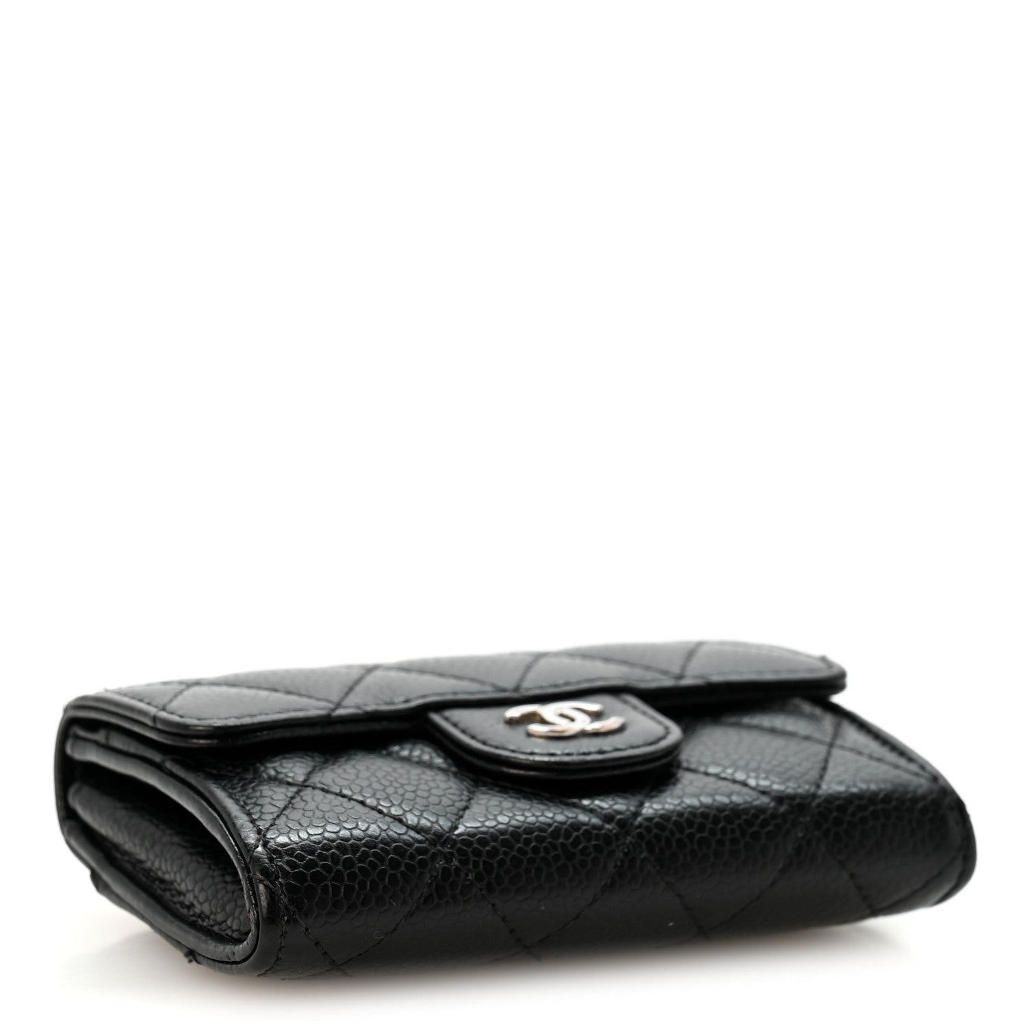 Chanel Caviar Quilted Flap Card Holder Wallet Black 4 of 9