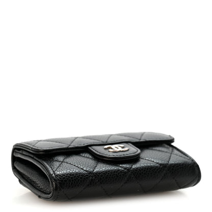 Chanel Caviar Quilted Flap Card Holder Wallet Black 4 of 9