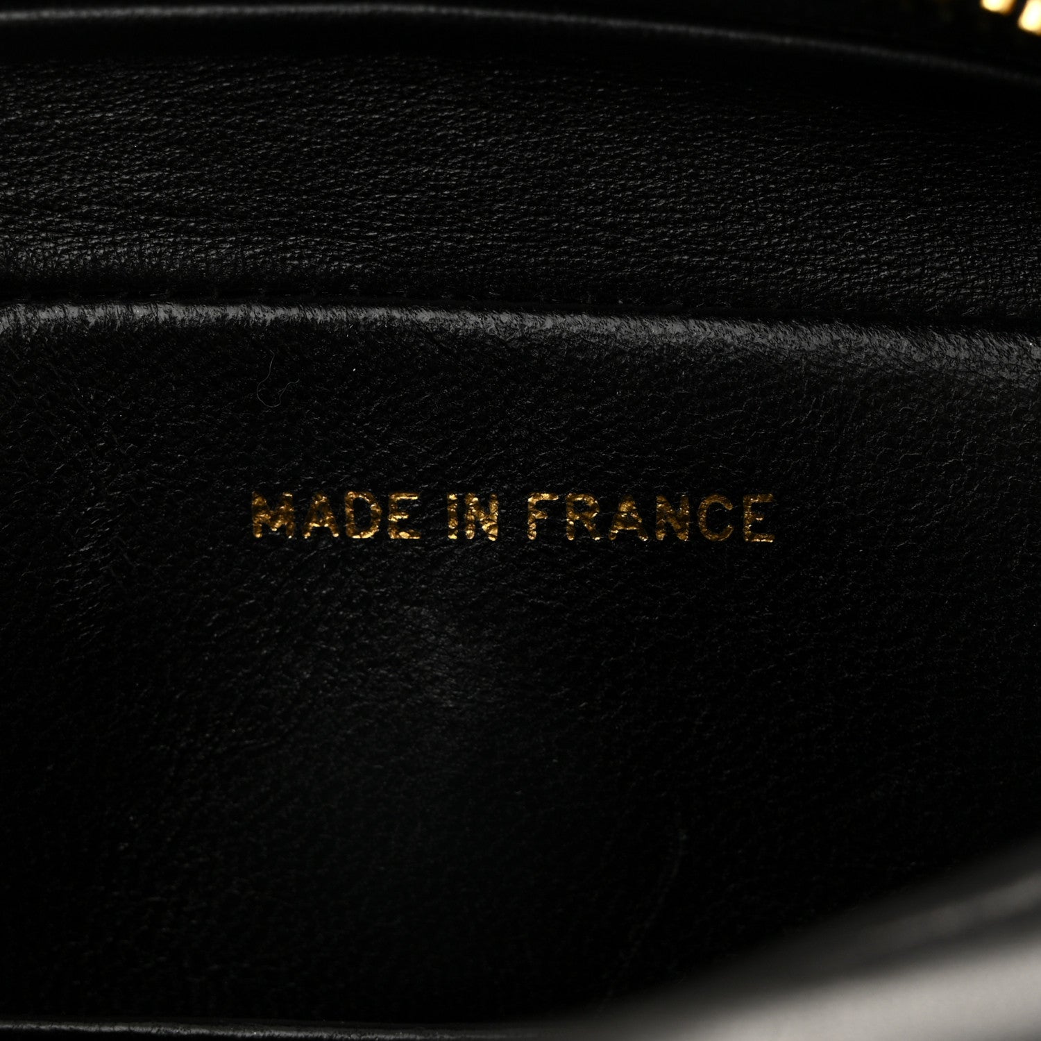 Chanel Lambskin Quilted Flap Camera Tassel Case Black 7 of 12