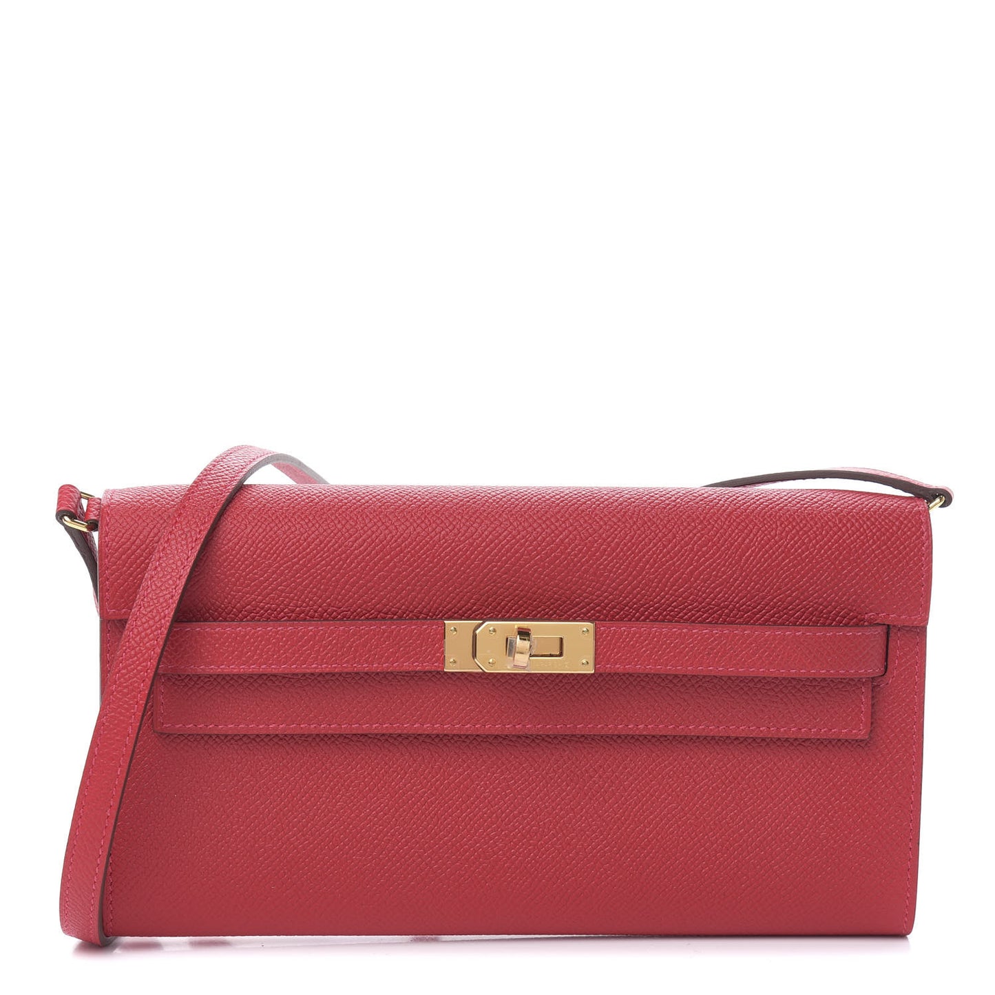 Epsom Kelly Wallet To Go Rouge Casaque