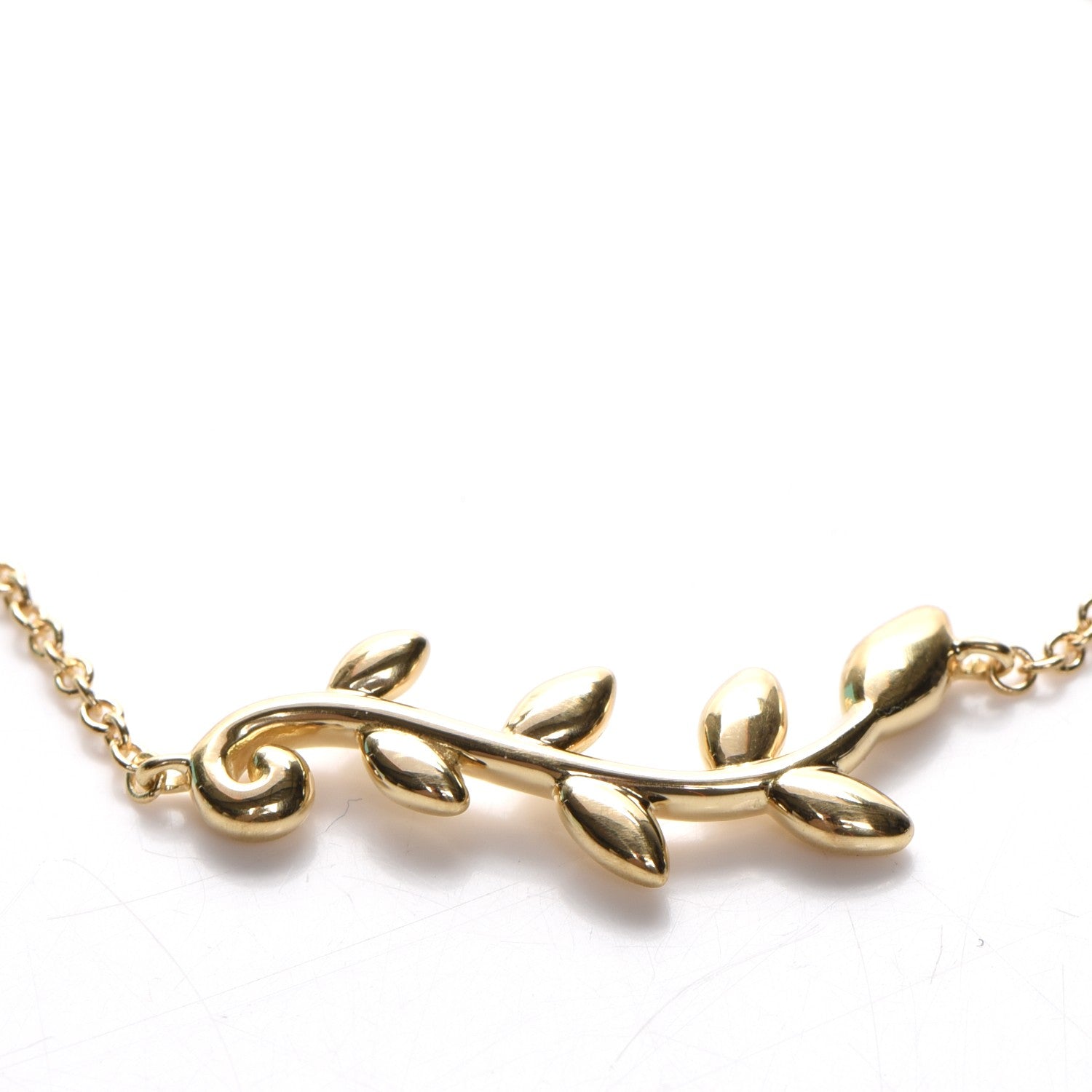 Tiffany 18K Yellow Gold Paloma Picasso Olive Leaf Bracelet 3 of 6