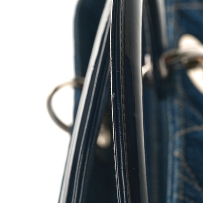 Christian Dior Denim Cannage Large Lady Dior Blue 10 of 11