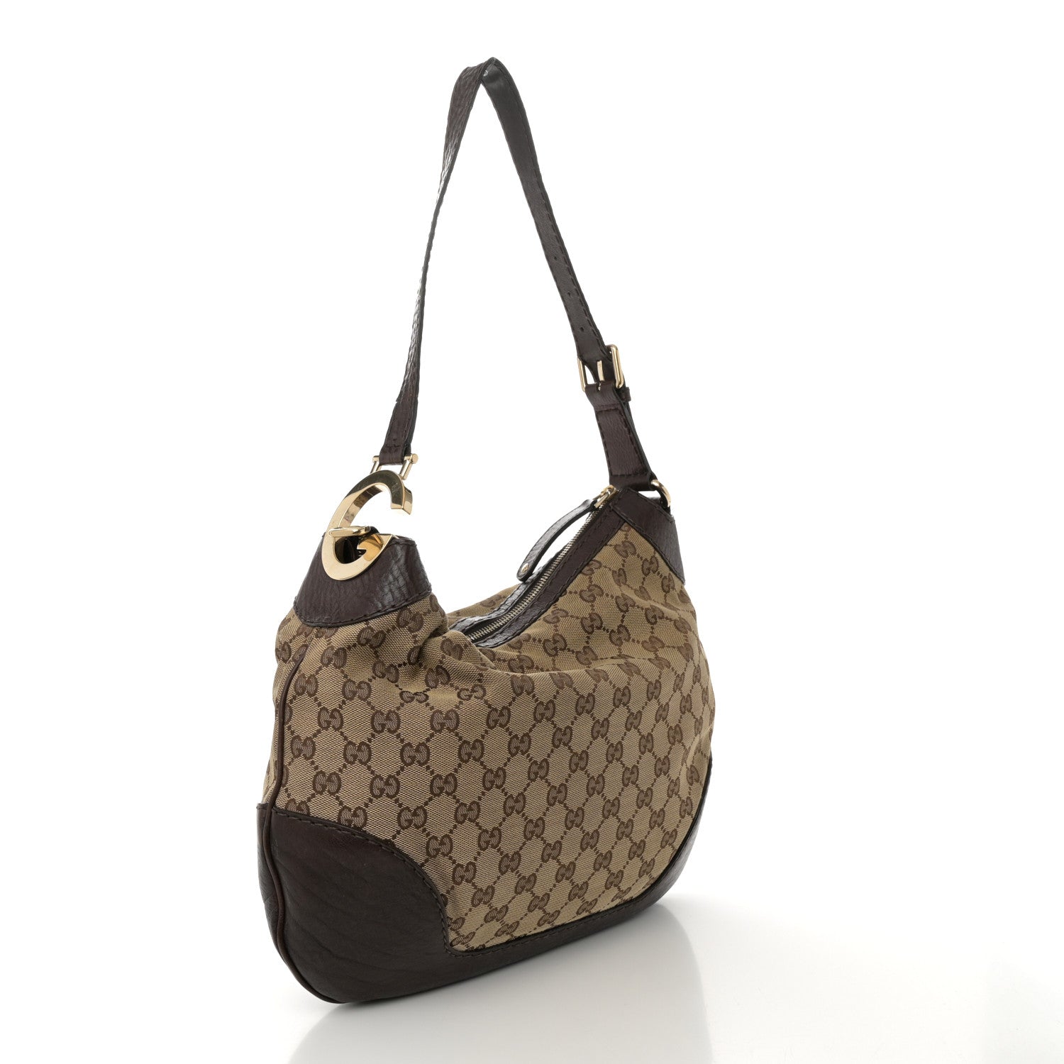 Gucci Monogram Medium Charlotte Hobo Brown 3 of 18