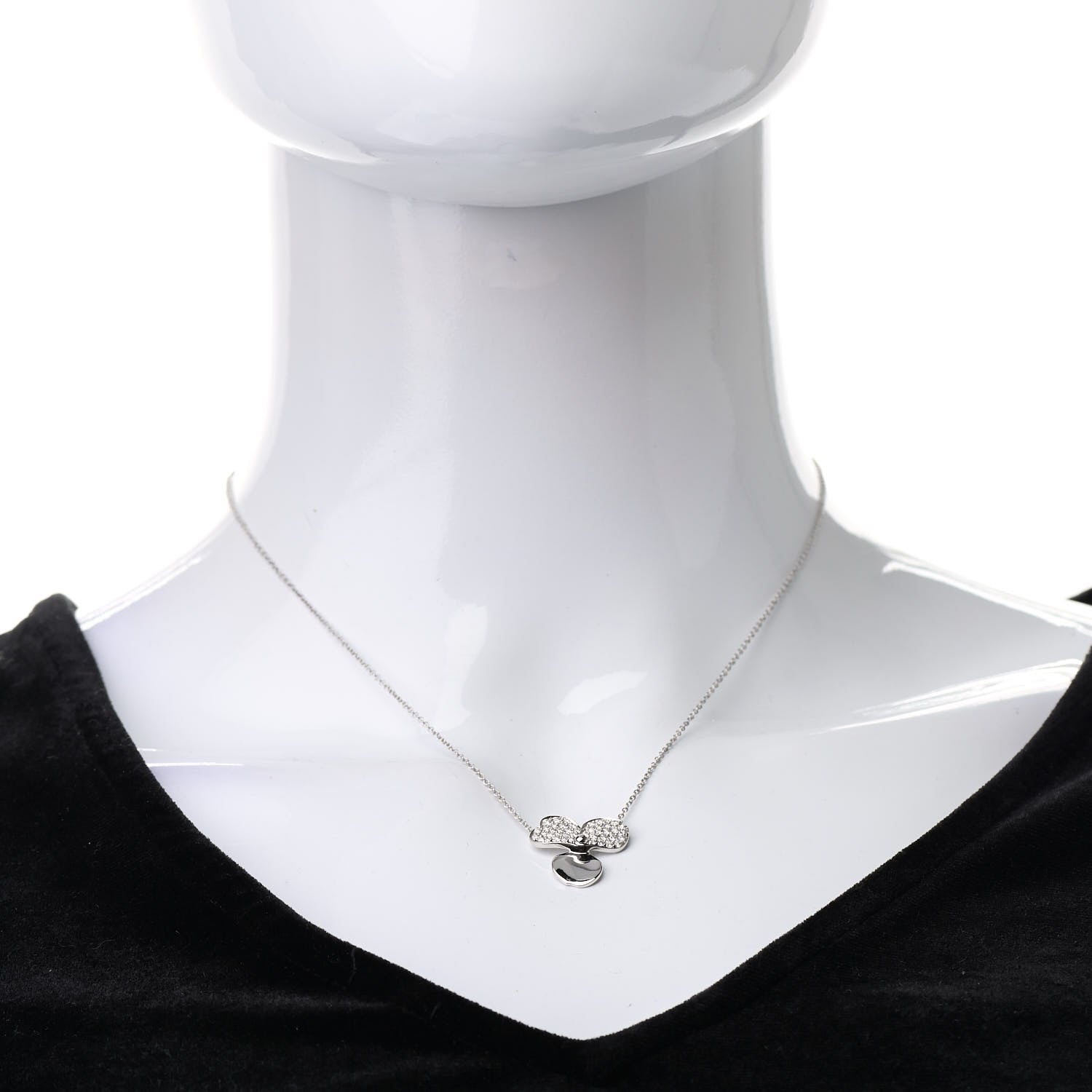 Tiffany Platinum Diamond Paper Flowers Pendant Necklace 2 of 6