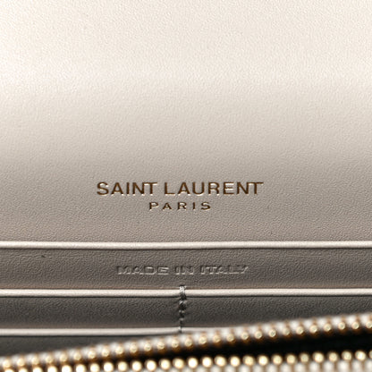 Saint Laurent Smooth Calfskin Classic Monogram Kate Tassel Chain Wallet Light Natural 5 of 9