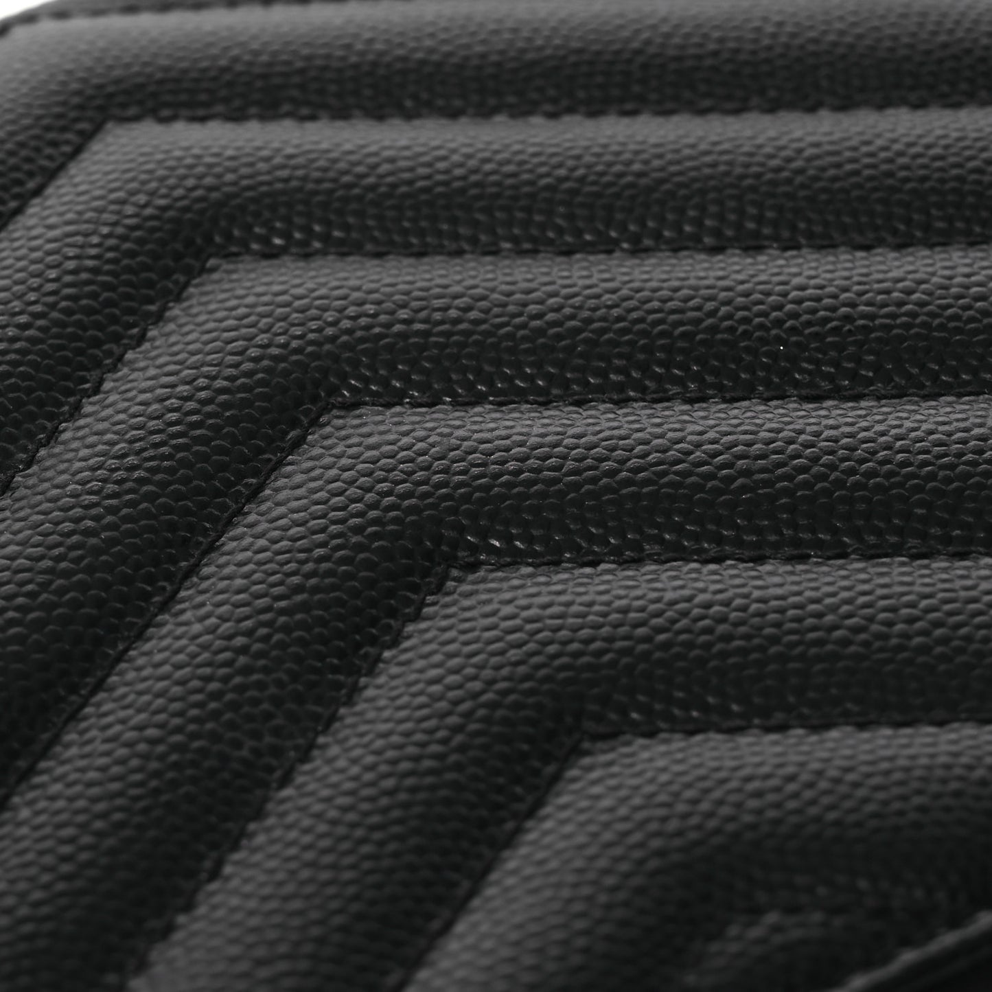 Grain De Poudre Chevron Monogram Bill Pouch Black