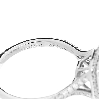 Tiffany Platinum Diamond .71ct Soleste Cushion Cut Double Halo Engagement Ring 48 4.5 6 of 7