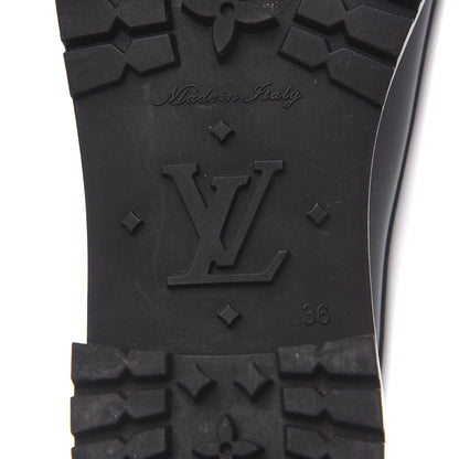 Louis Vuitton Rubber Embossed Monogram Splash Rain Boots 36 Black 6 of 9