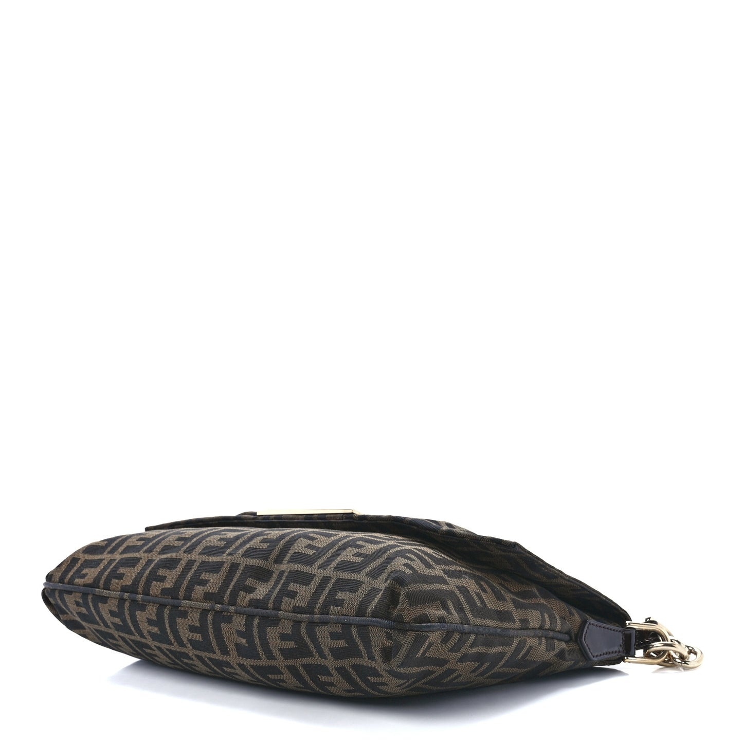 Zucca Patent Large Mia Shoulder Flap Tobacco