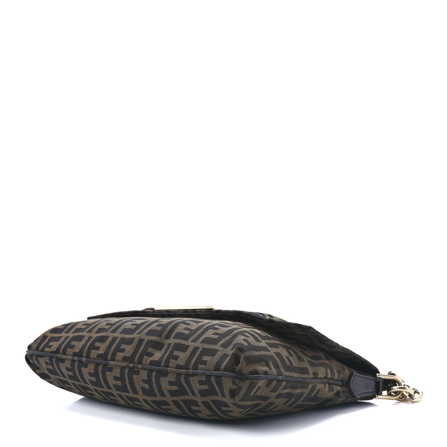 Fendi Zucca Patent Large Mia Shoulder Flap Tobacco 9 of 11
