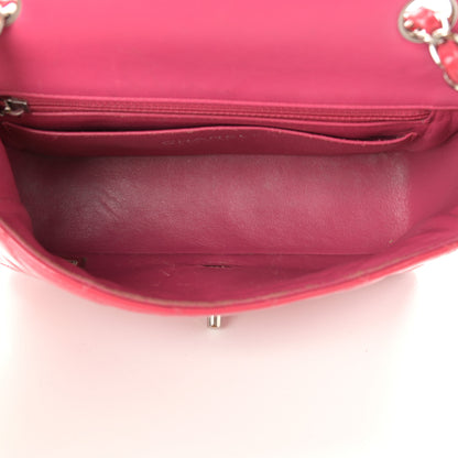 Chanel Patent Calfskin Quilted Mini Rectangular Flap Pink 4 of 12