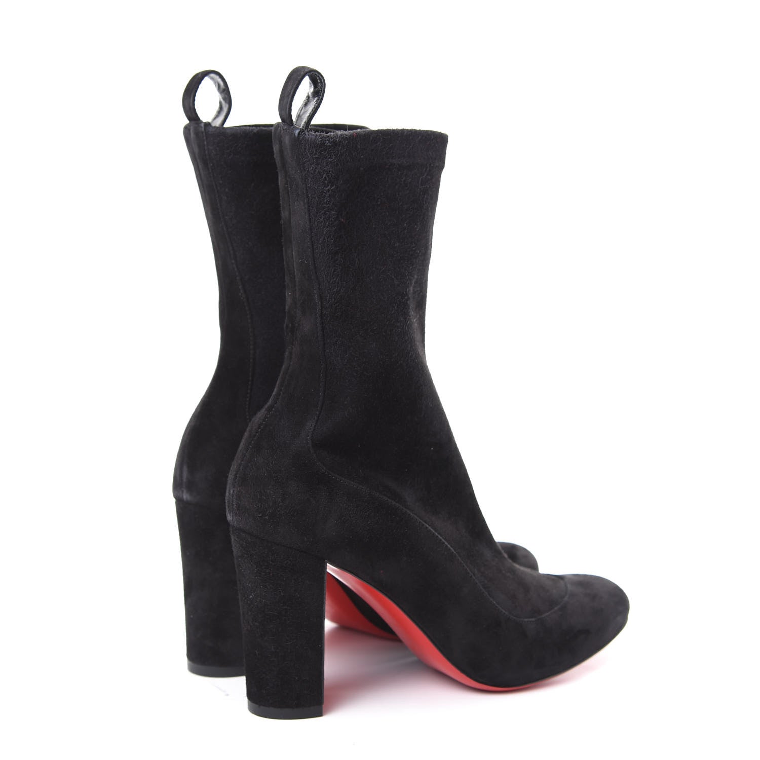 Christian Louboutin Veau Velours Stretch Gena 85 Bootie 35 Black 4 of 10