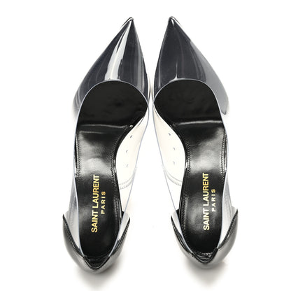 Saint Laurent Patent Calfskin PVC Opyum 110 Pump 36.5 Black Transparent 2 of 10