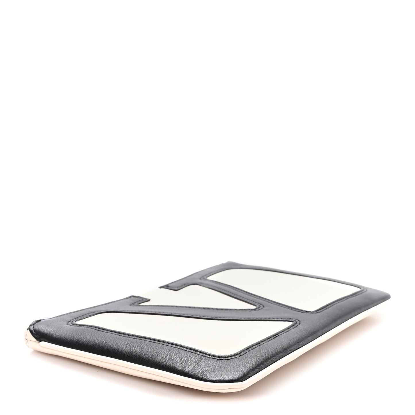 Nappa Vlogo Zip Pouch Butter Black