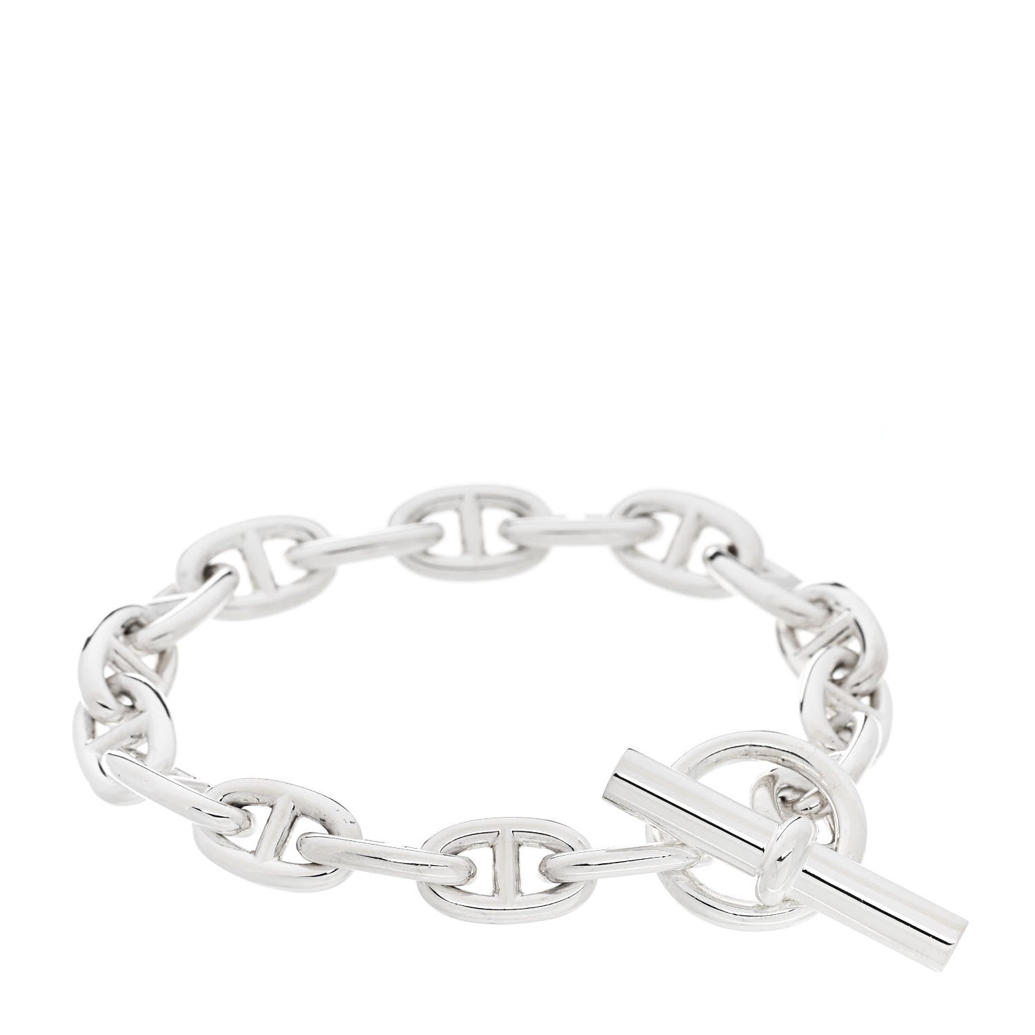 Hermes Sterling Silver MM Chaine d'Ancre Bracelet 1 of 4