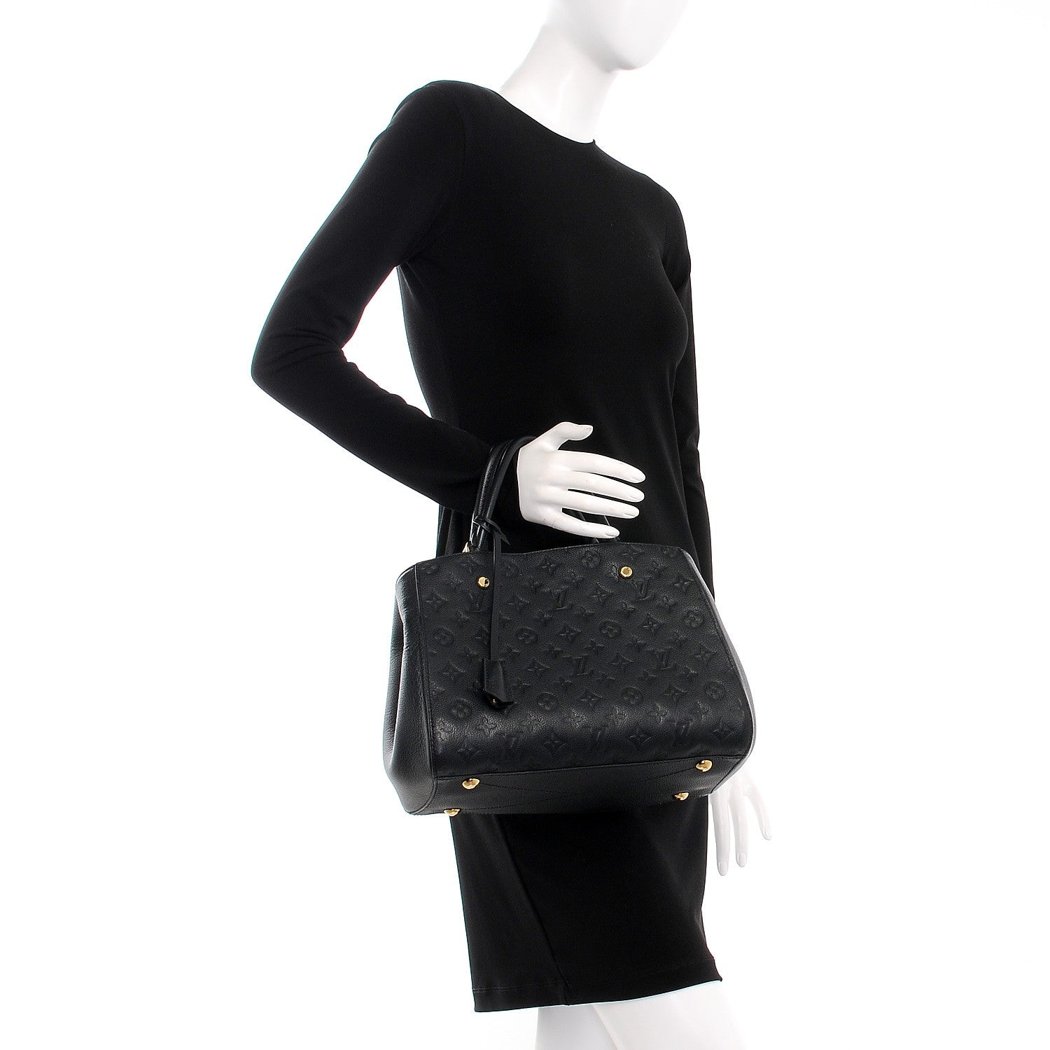 Louis Vuitton Empreinte Montaigne MM Black 3 of 8