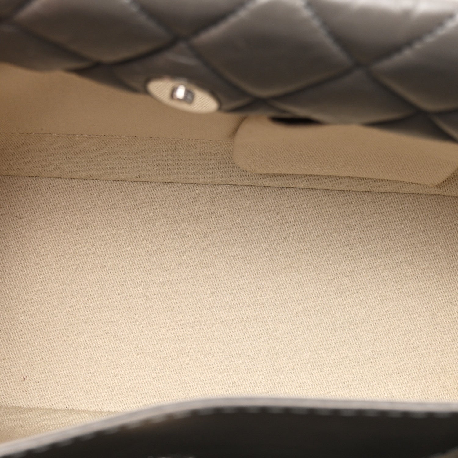 Chanel Aged Calfskin Lady Pearly Tote Grey 5 of 12