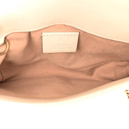 Gucci Calfskin Matelasse Super Mini GG Marmont Shoulder Bag White 5 of 9