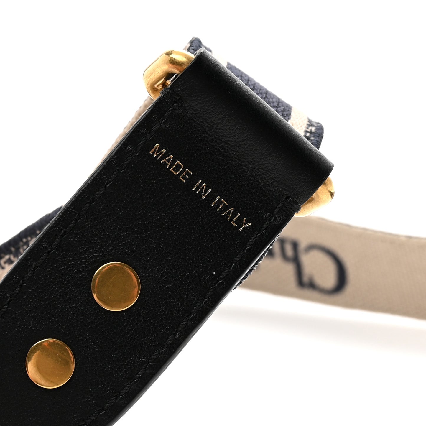 Canvas Embroidered Shoulder Strap Blue