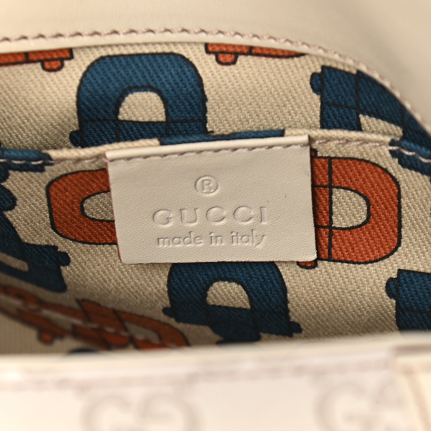 Guccissima Small Shoulder Bag Off White