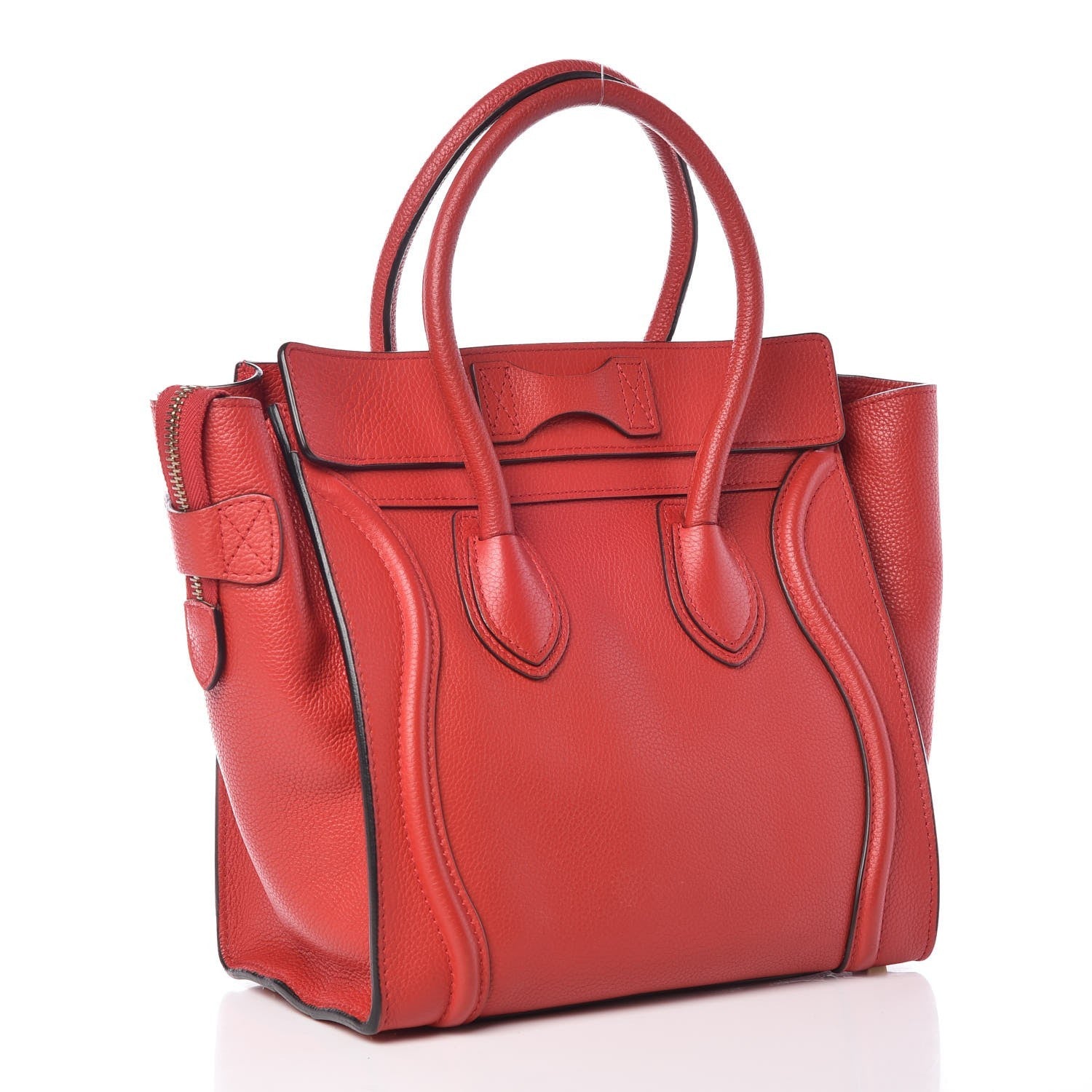 Celine Baby Grained Calfskin Micro Luggage Red 3 of 6