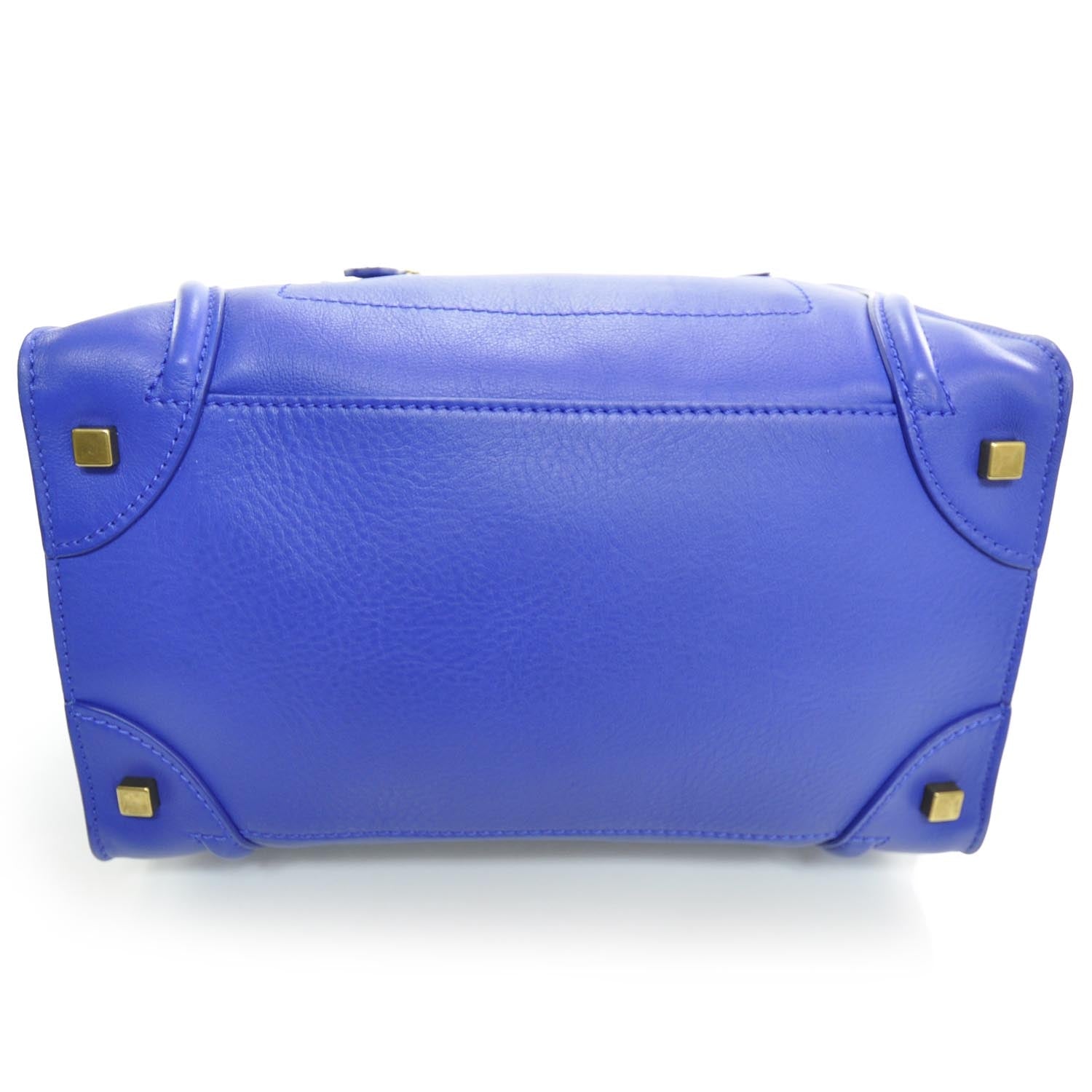 Celine Smooth Calfskin Mini Luggage Bag Royal Cobalt 4 of 9