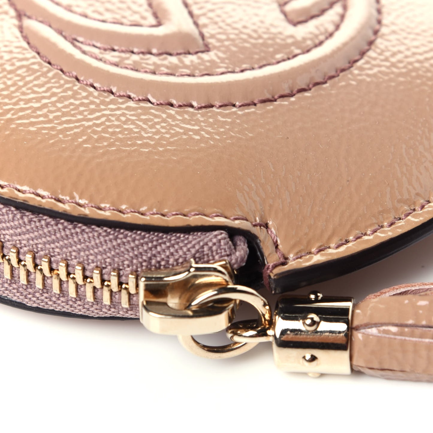 Patent Soho Round Coin Purse Dark Cipria
