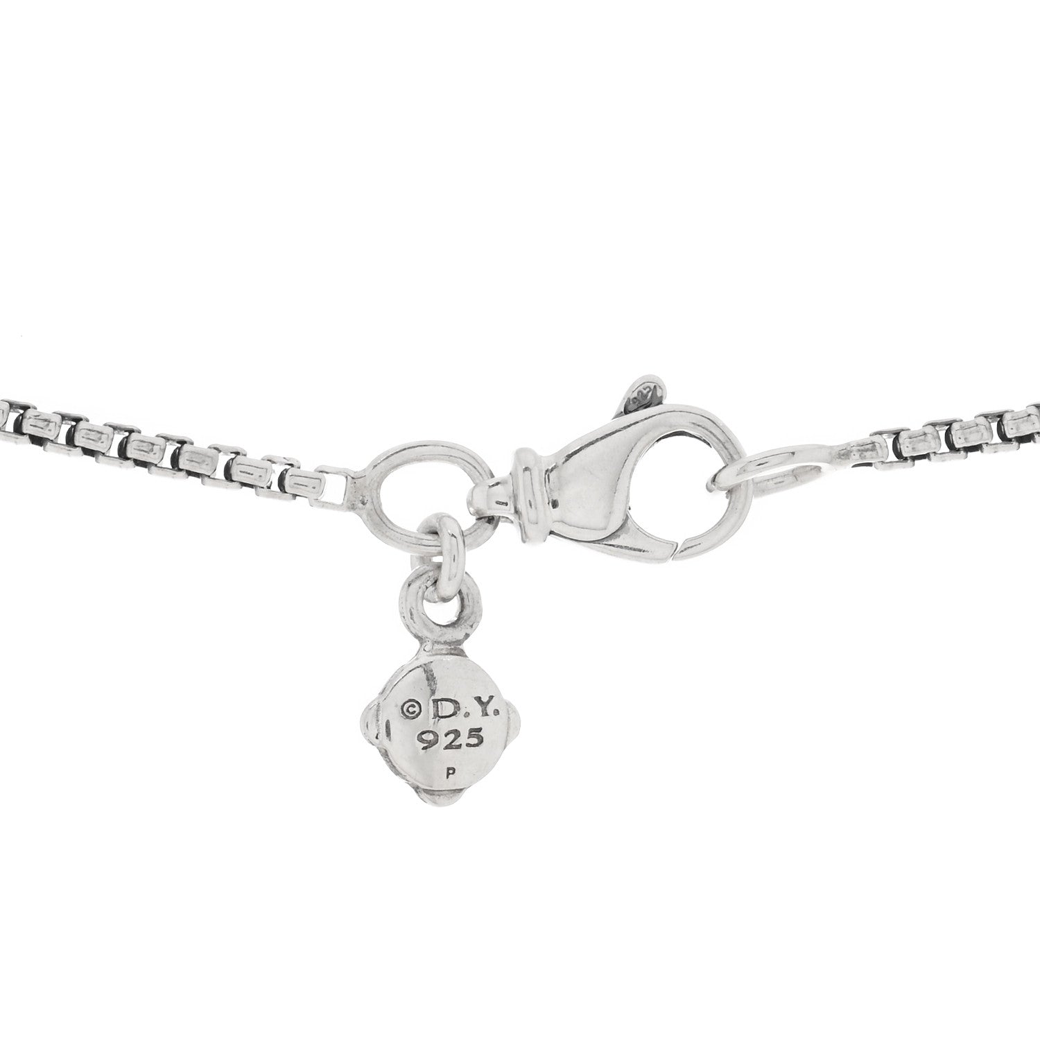 David Yurman Sterling Silver Diamond Petite X Lariat Necklace 3 of 3