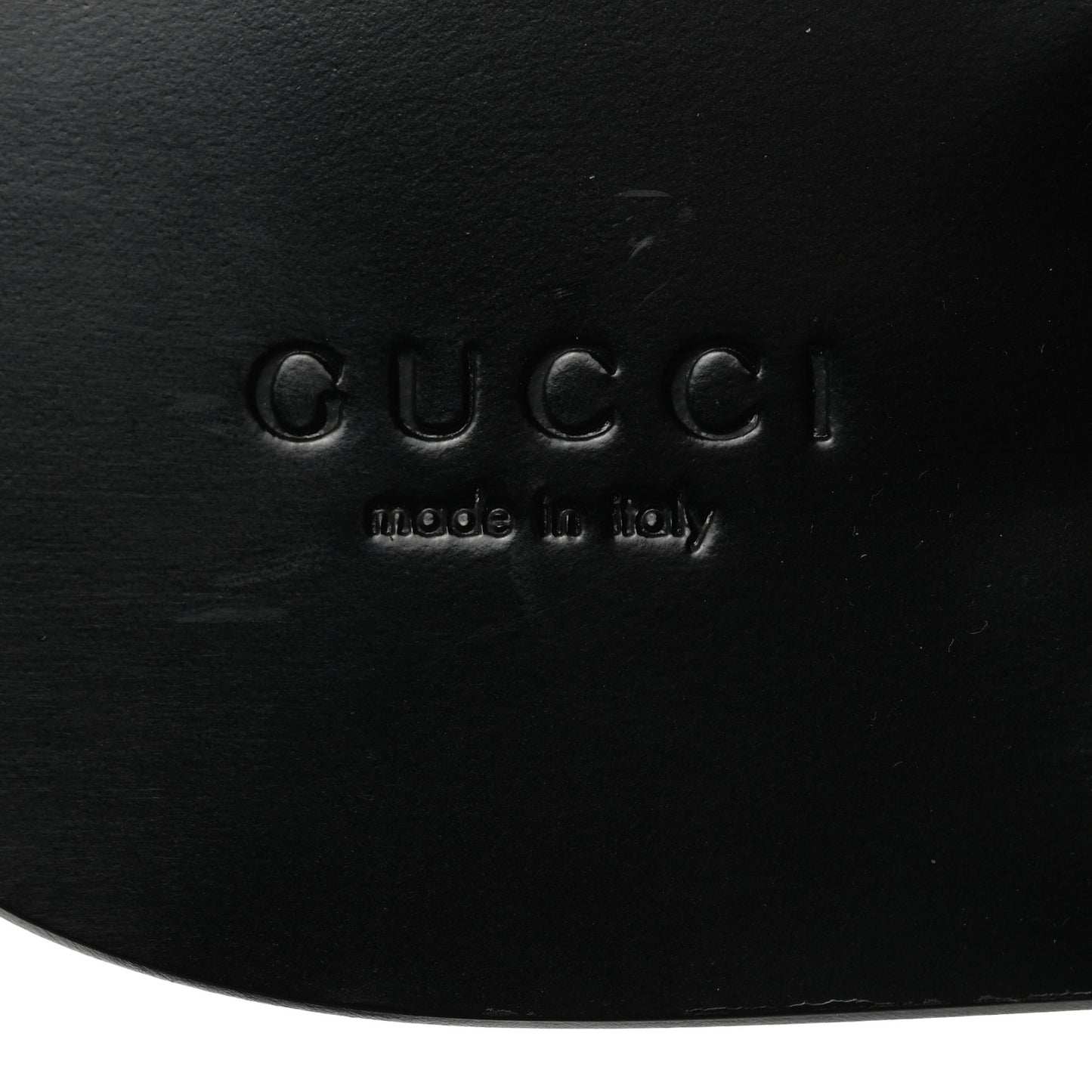 Patent Guccissima Thong Sandals 38.5 Black