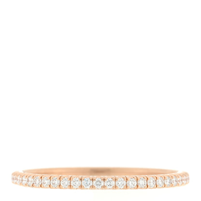 Cartier 18K Pink Gold Diamond 1.5mm Etincelle de Cartier Wedding Band Ring 53 6.5 3 of 4