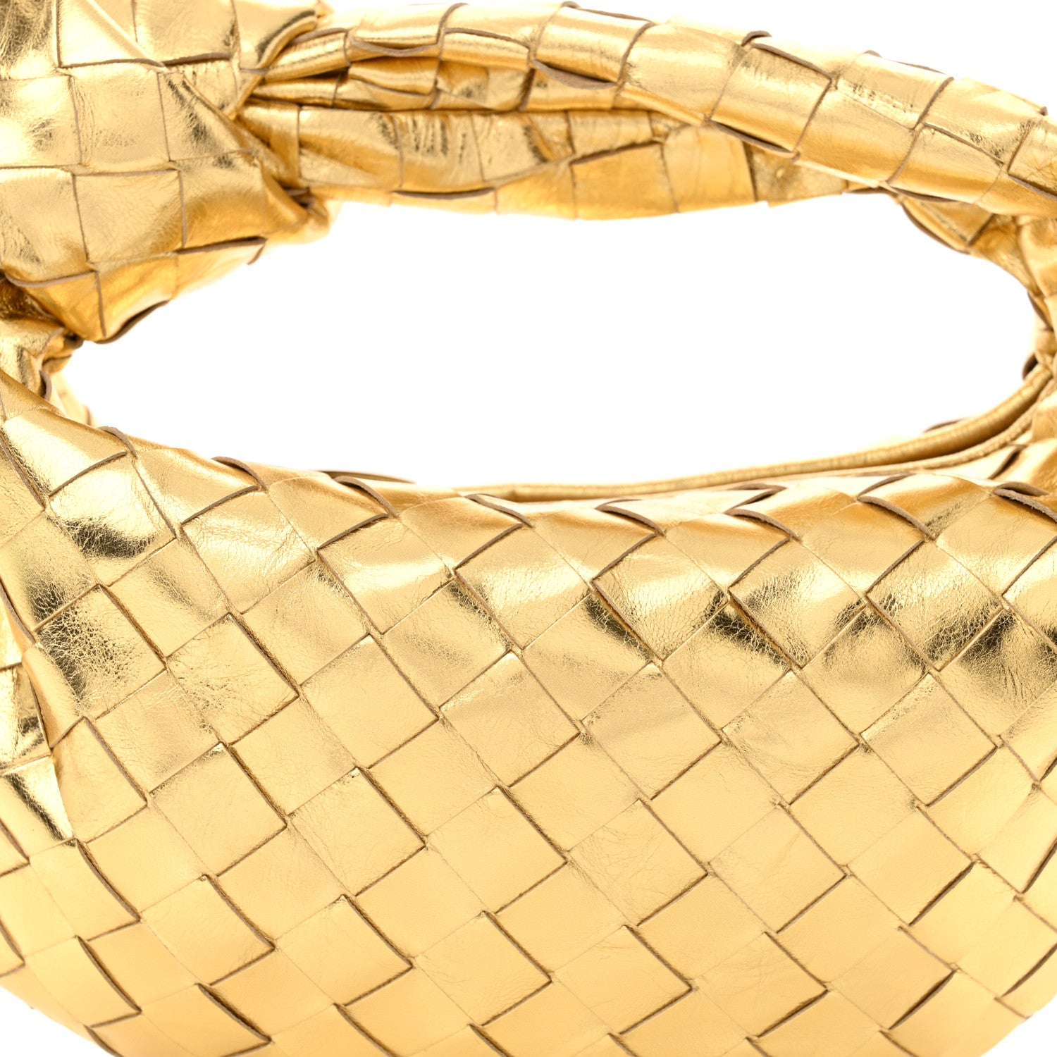 Bottega Veneta Metallic Nappa Intrecciato Mini Jodie Gold 8 of 10