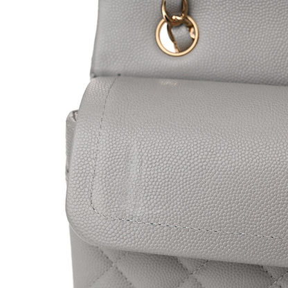Chanel Caviar Quilted Small Double Flap Grey 11 of 14