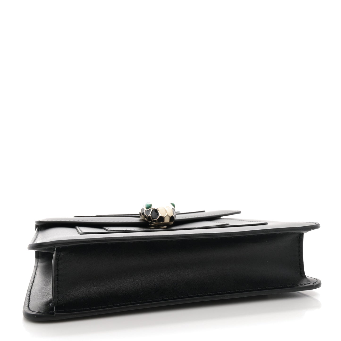 Calfskin Small Serpenti Forever Snake Strap Crossbody Bag Black