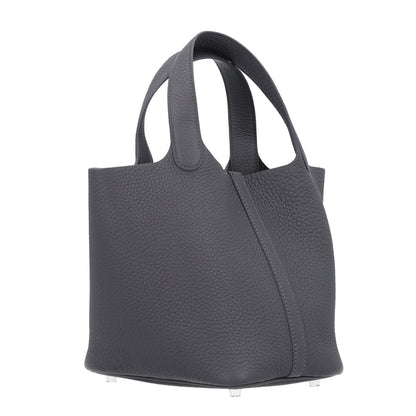 Hermes Taurillon Clemence Picotin Lock 18 PM Gris Meyer 3 of 10